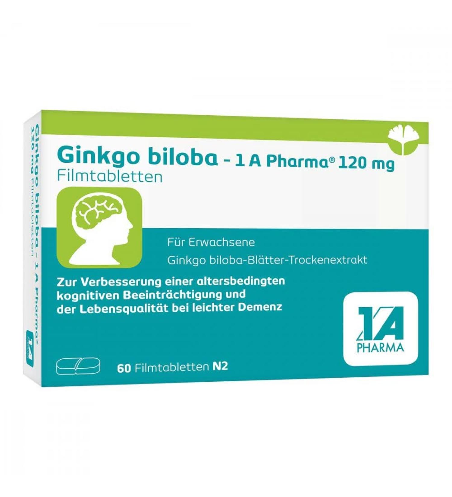 Ginkgo Biloba-1a Pharma 120 mg film-coated tablets 60 pieces 60 pieces (1 pack)
