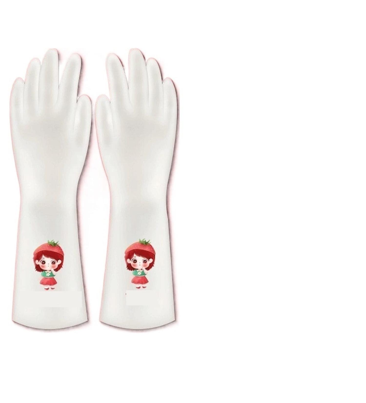 BUSOTH Waterproof Rubber Latex Dishwashing Gloves Kitchen Durable Cleaning Household Dishwashing Tools Dishwashing Gloves Large 5 - Buy Online on GoSupps.com