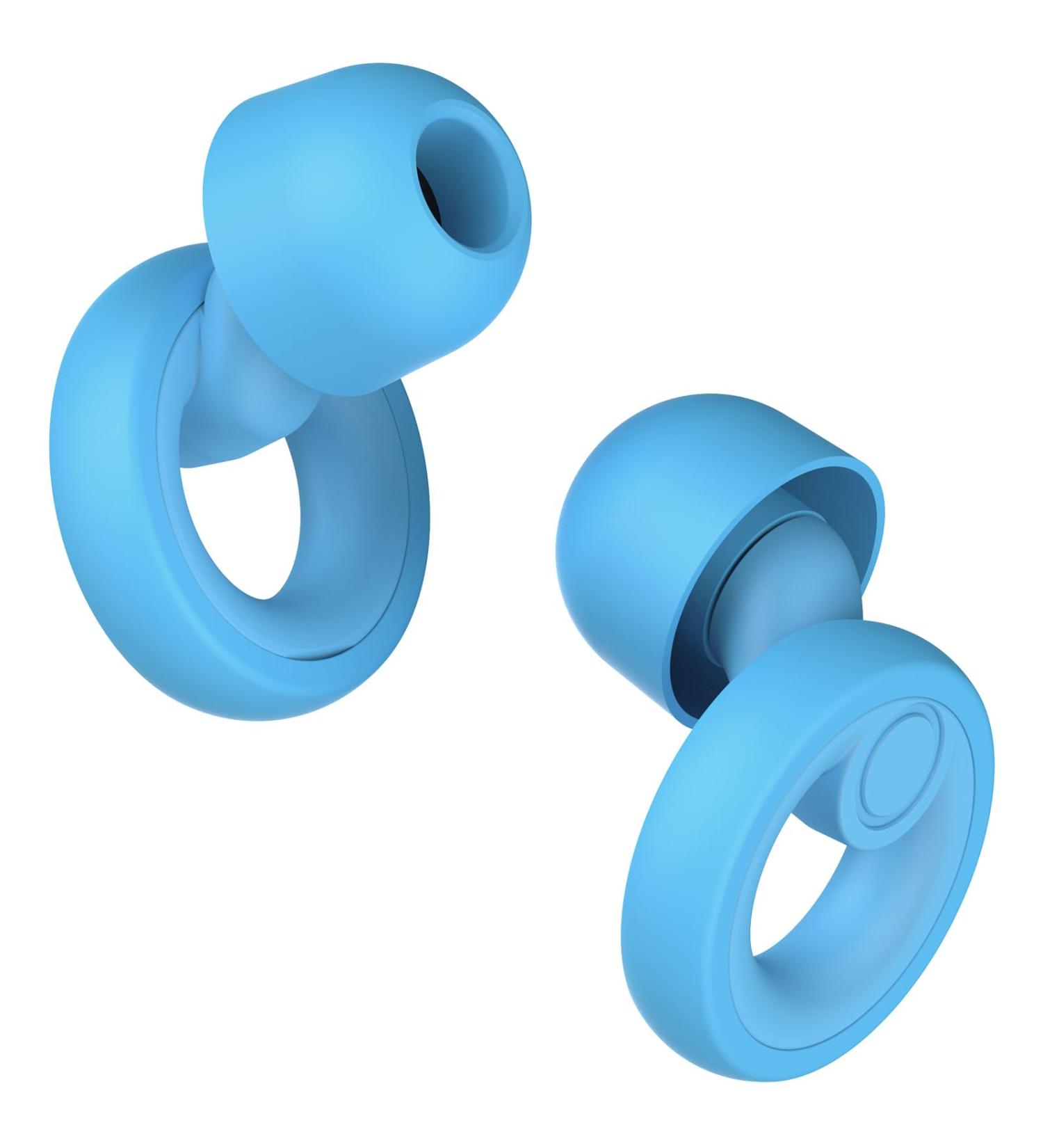 Jayine Reusable Soft Silicone Earplugs for Sleeping | SNR 30dB Hearing Protection for Snoring Work Study & Travel | XS/M/L - Blue - Buy Online on GoSupps.com