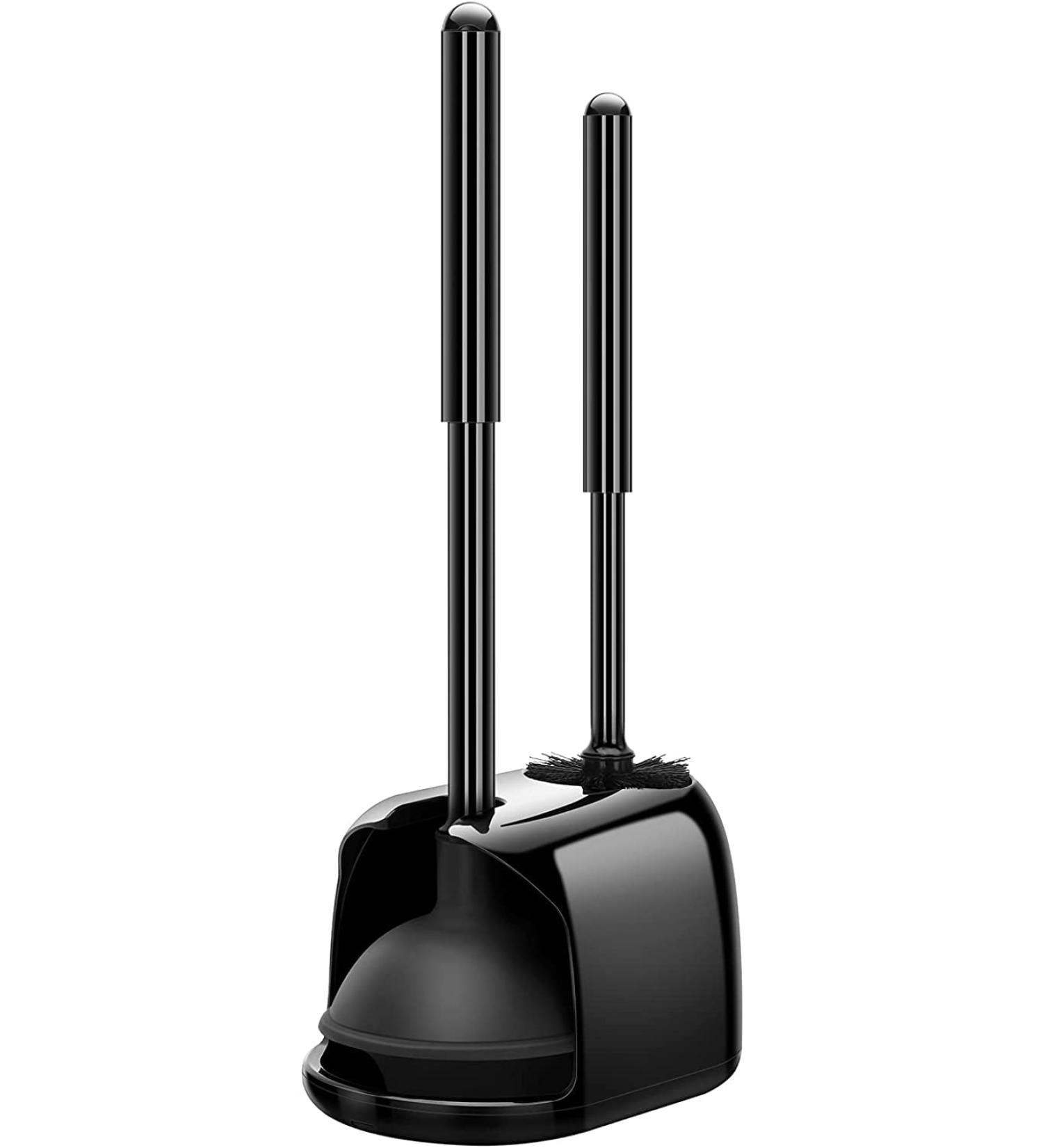SetSail Heavy Duty Toilet Brush and Plunger Set - Black | Bathroom Cleaning Essentials - Buy Online on GoSupps.com
