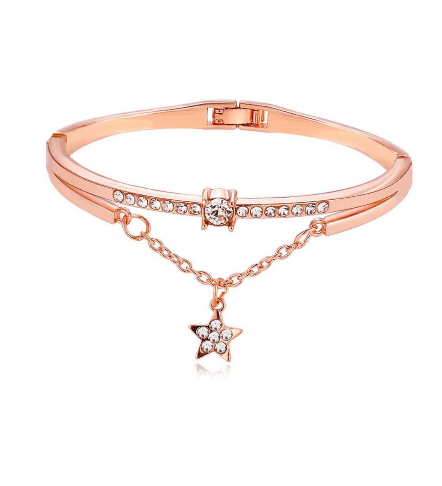  Beaupretty Beaupretty Unique Rose-Shaped Alloy Bracelet for Women Star-Shaped Hand Jewelry - Buy Online on GoSupps.com