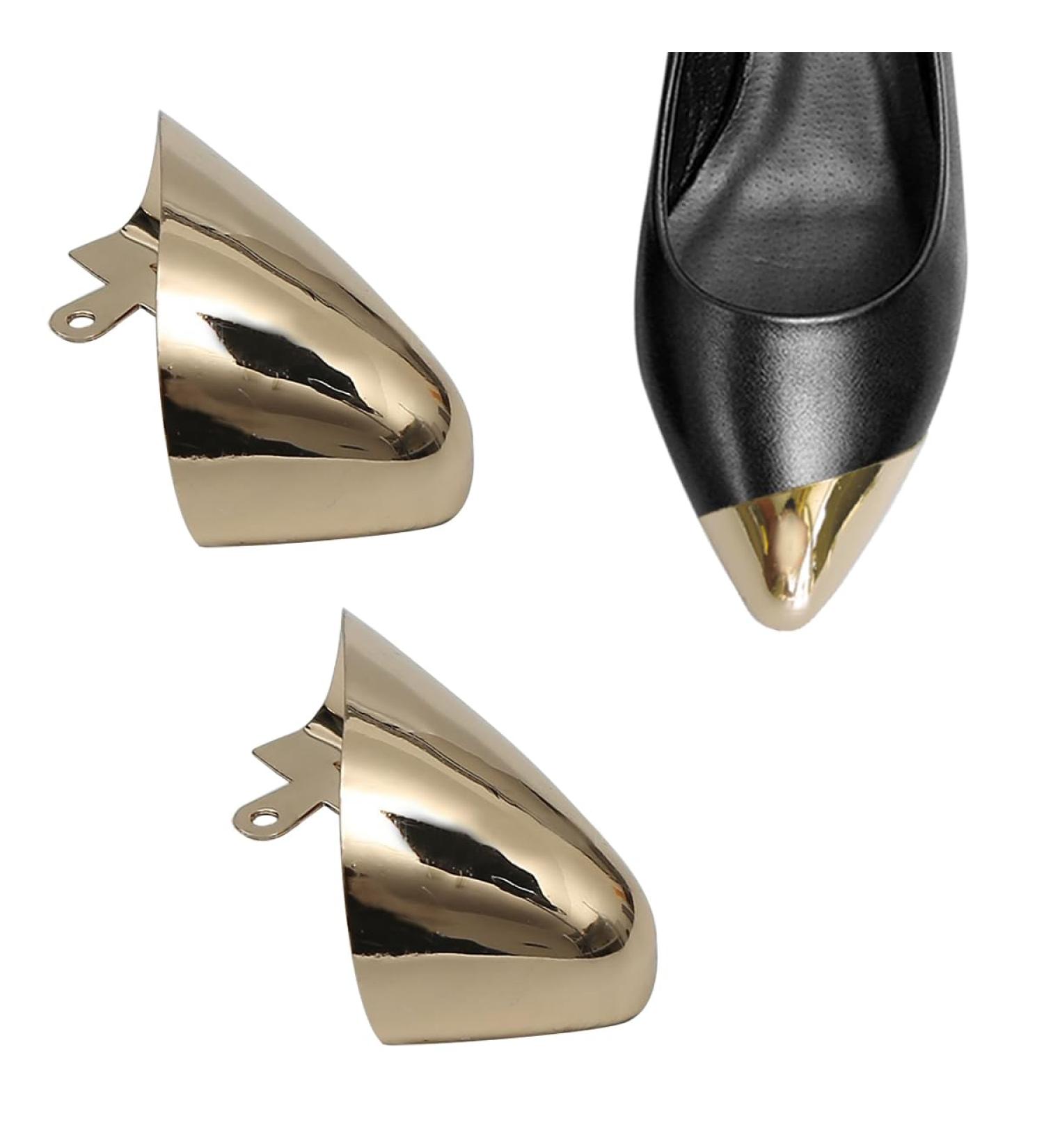 2 Pair Gold High Heels Toe Cap Detachable Metal Tip Protector Covers - Women's Shoe Repair Accessories - Buy Online on GoSupps.com