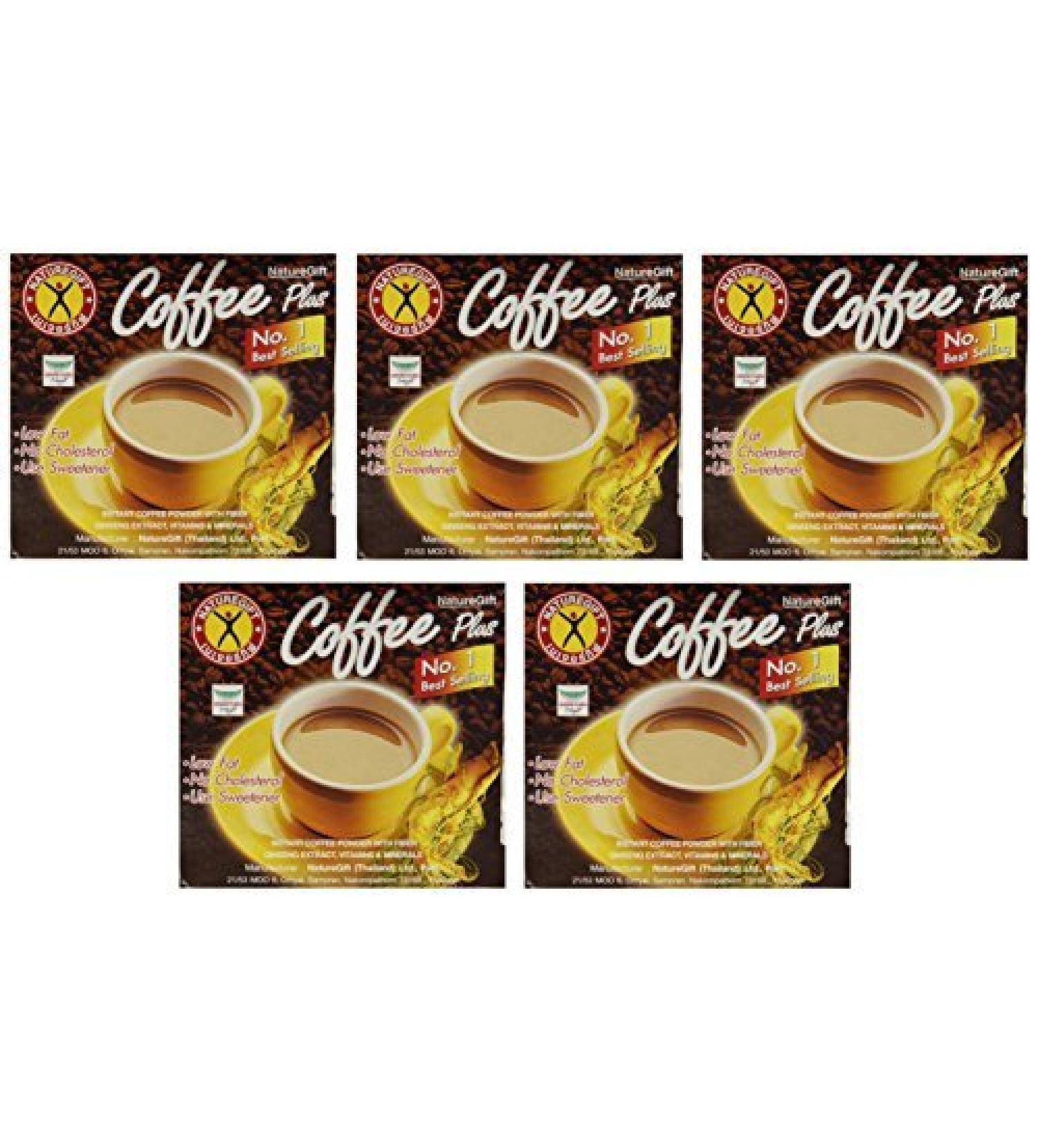 Pack-5 Slimming Weight Loss Diet naturegift Instant Coffee Mix 21 Plus L-carnitine 13.5 G.x10sachets by Naturegift