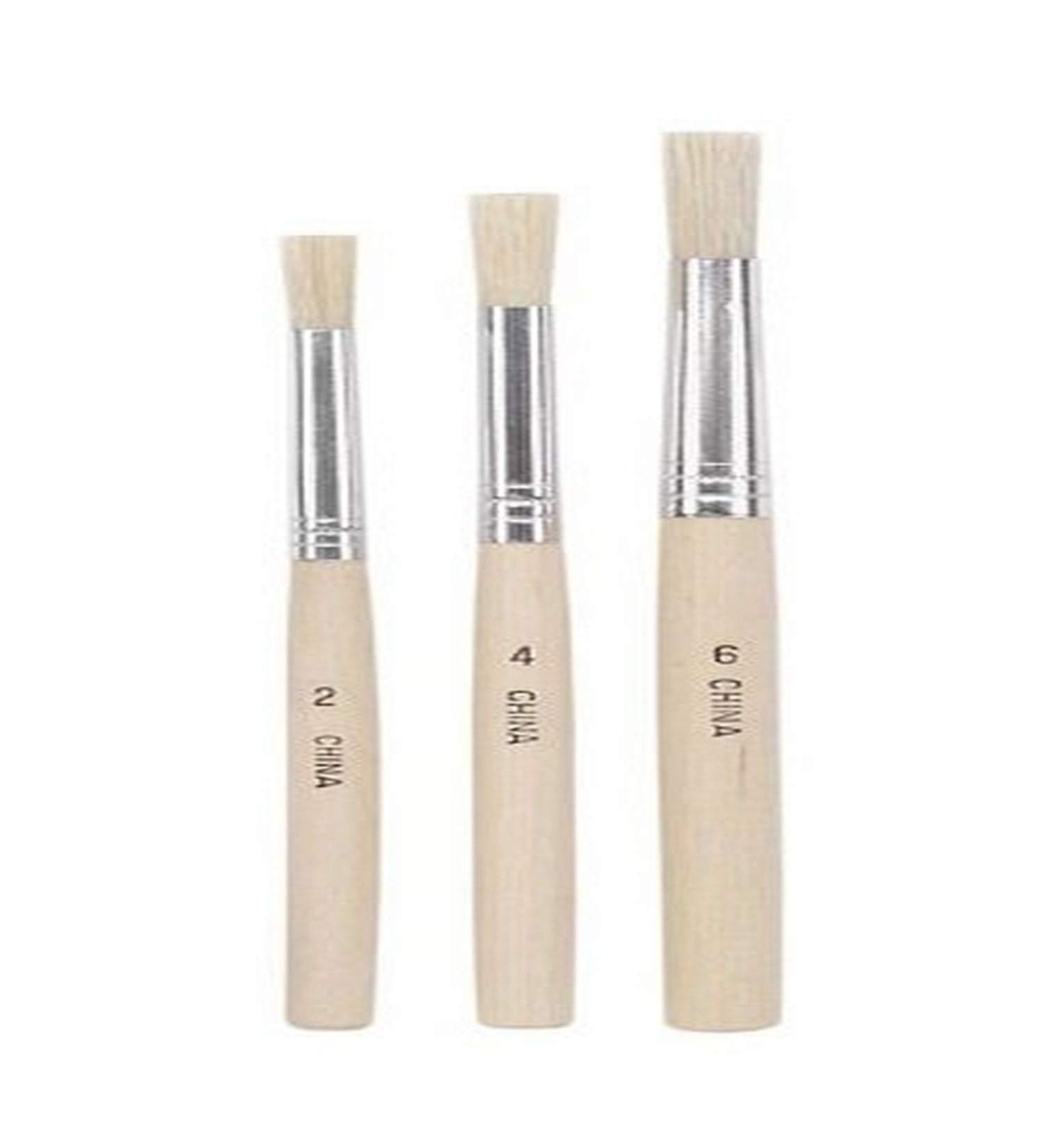Darice Small Stencil Brush Set, Size 2, 4 and 6