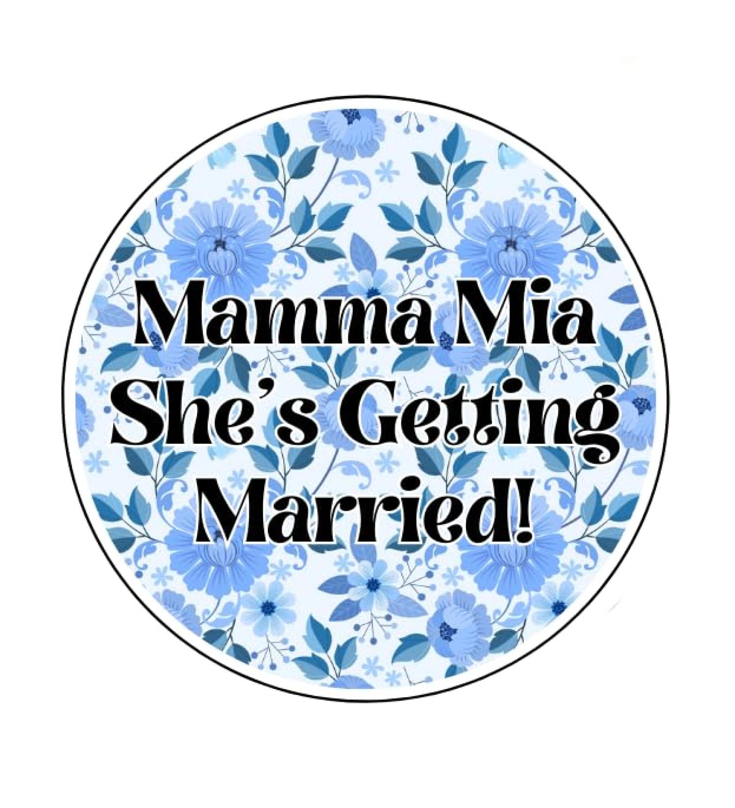 Personalised Hen Do Wedding Design Edible Cocktail Drink Toppers x 1 Sheet (Mamma Mia 15 x 2" Inches)