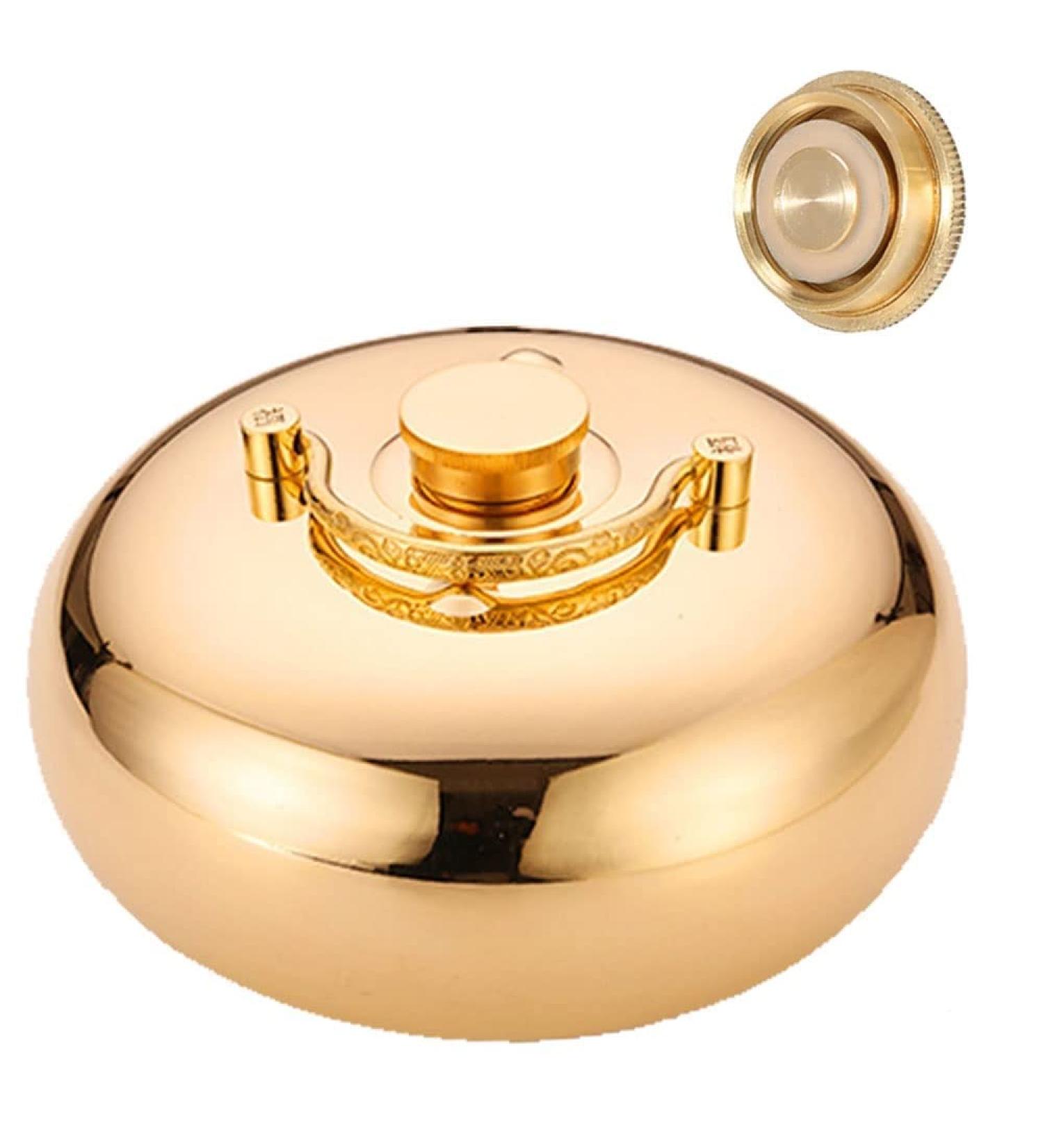 BeSco XL Hot Water Bottle - 3L/2L/1L Metal Insulated Bed Bottle Classic Brass with Cover Outdoor Proof - Comfortable Warmth - Buy Online on GoSupps.com