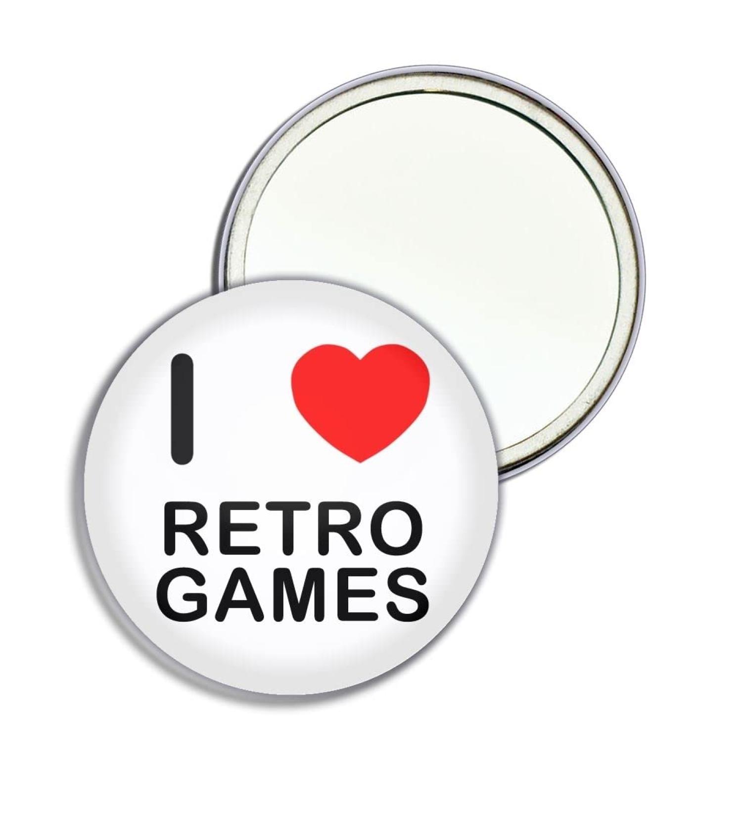 I Love Retro Games - 55mm Round Compact Mirror - Buy Online on GoSupps.com