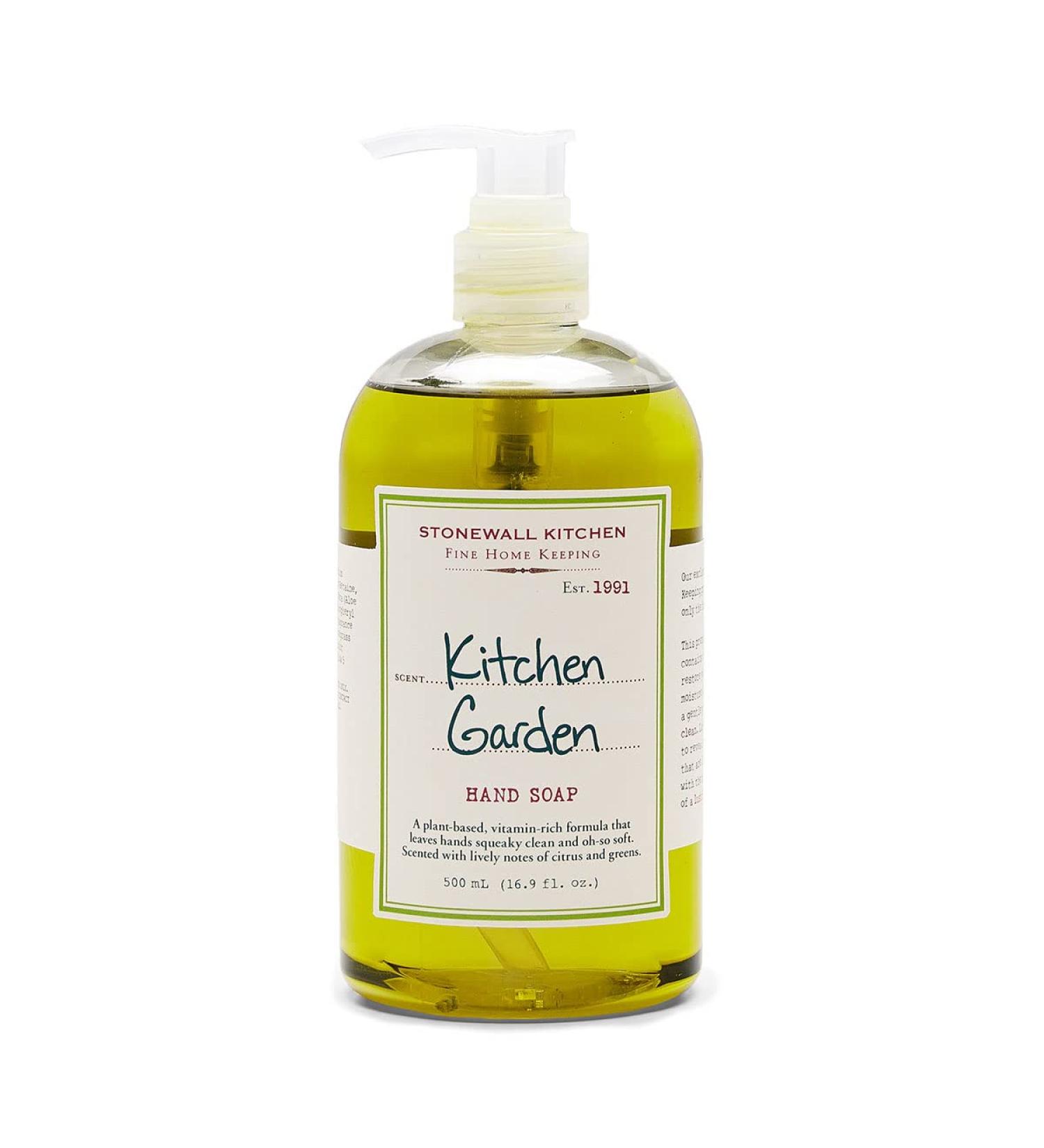Stonewall Kitchen Kitchen Garden Hand Soap 16.9 oz - Natural Moisturizing & Aromatic | Shop Internationally - Buy Online on GoSupps.com