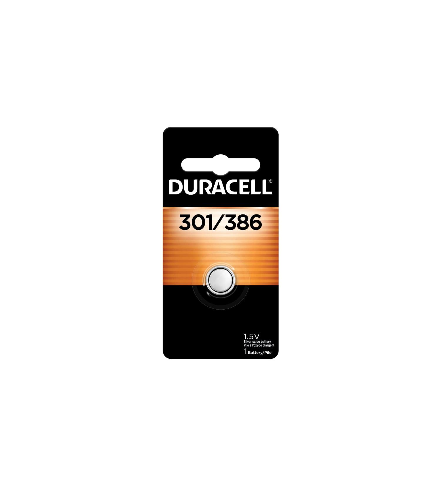 Duracell 301/386 Silver Oxide Button Battery - Long-Lasting 1 Count Pack for Watches Toys & Medical Devices | International Shipping Available - Buy Online on GoSupps.com