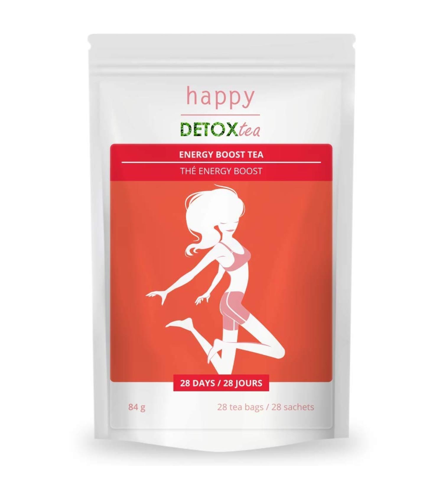  Happy Detox Tea Energy-Boost Tea - Happy Detox Tea - 4 Week Treatment - 28 Sachets - Buy Online on GoSupps.com