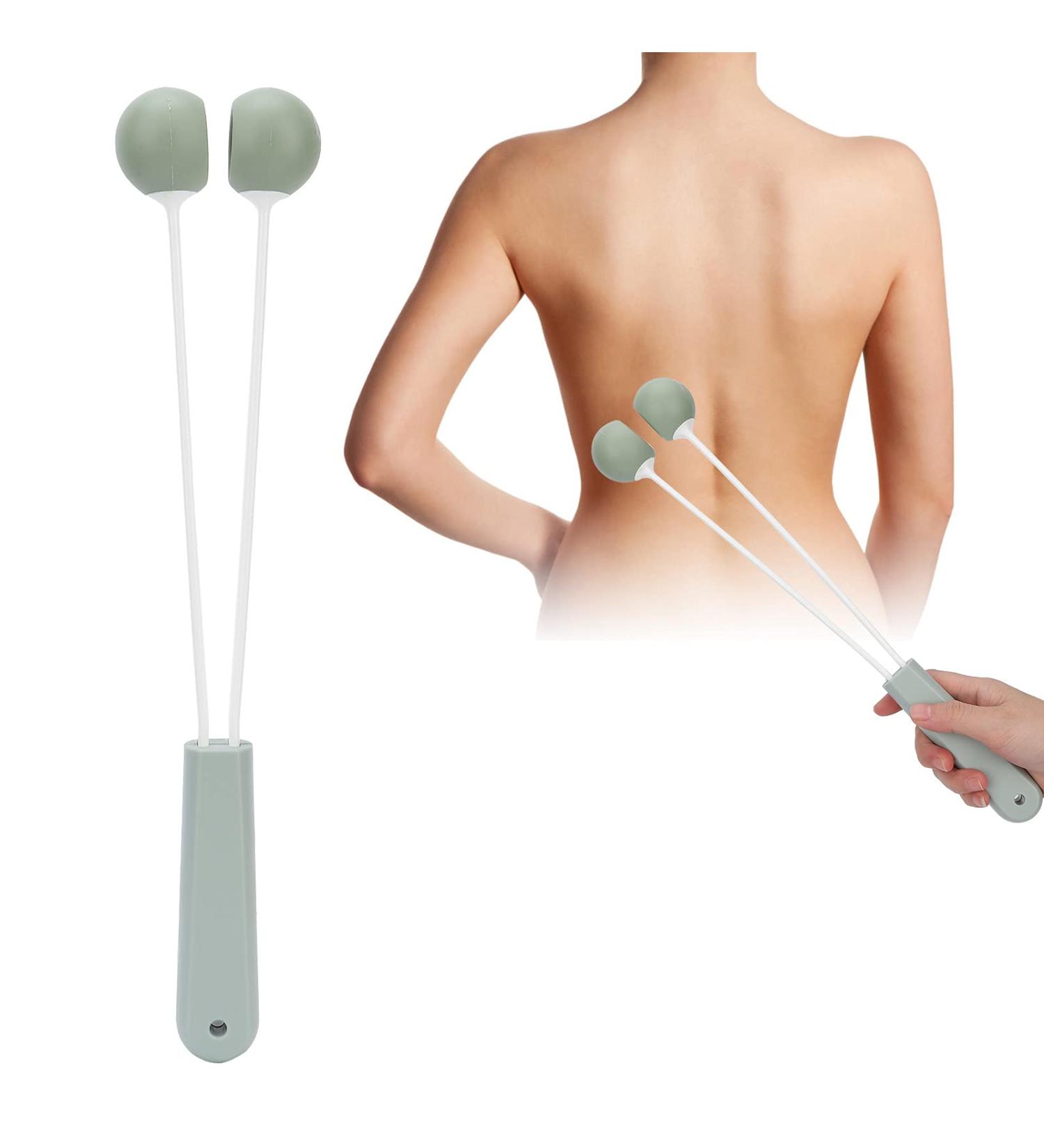 Massage Hammer Stick Handheld Silicone Body Massager for Men & Women | Anti-Slip Double Ball Design | Fitness & Health Care Tool - Buy Online on GoSupps.com