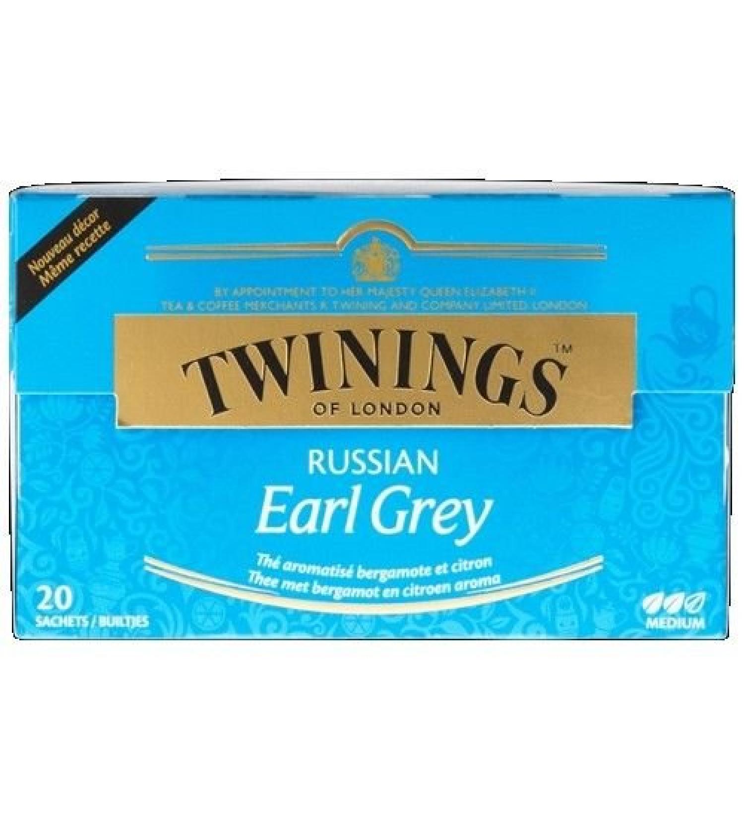 3 x Twinings Russian Earl Grey Black Tea (3 x 20 Items)