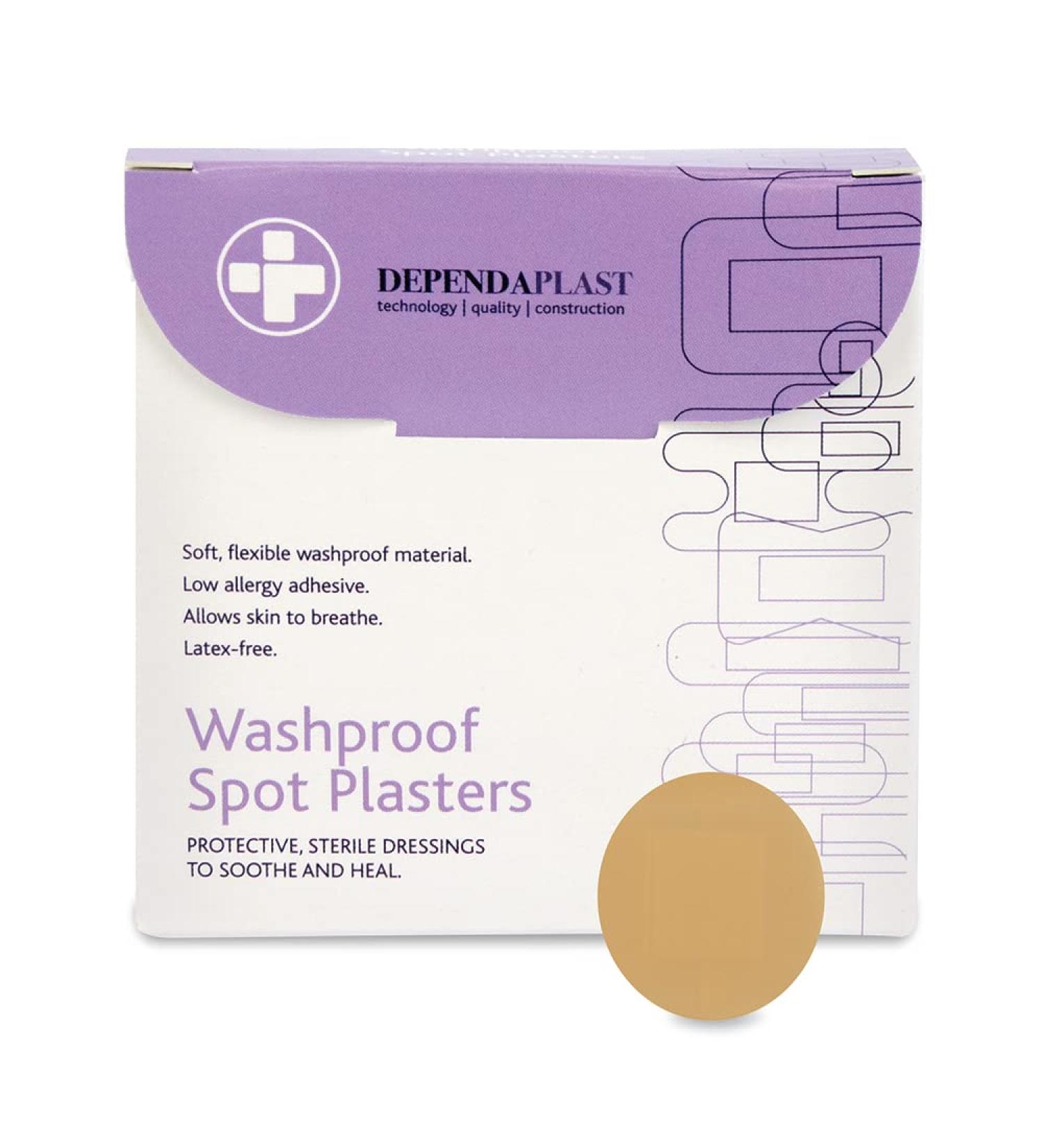 Buy Reliance Medical Dependaplast Washproof Spot Plasters - Non Perforated 100 Pack | International Shipping Available - Buy Online on GoSupps.com