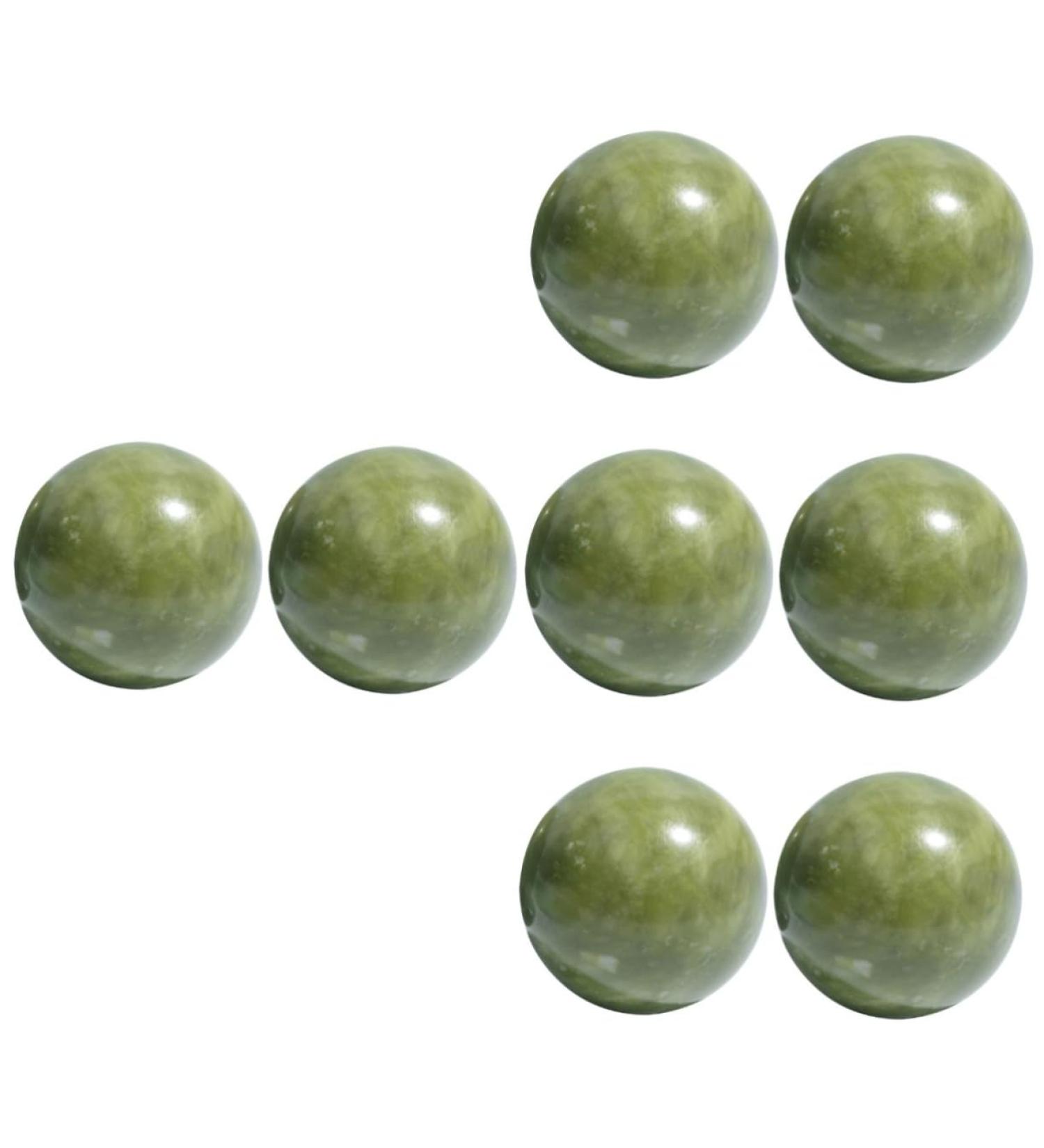 Lurrose 8 STK Handball Massage Roller - Marble Chinese Meditation Balls for Fitness & Health | Skin-Friendly Jade Handballs - Buy Online on GoSupps.com