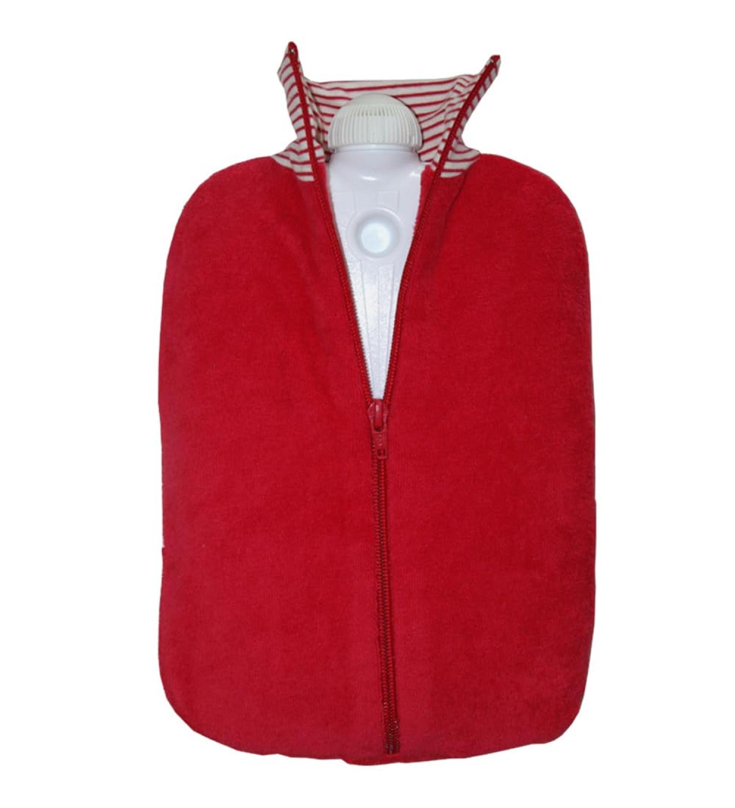 Hugo Frosch Eco Hot Water Bottle 2.0L - Organic Cherry Cover | International Shipping - Buy Online on GoSupps.com