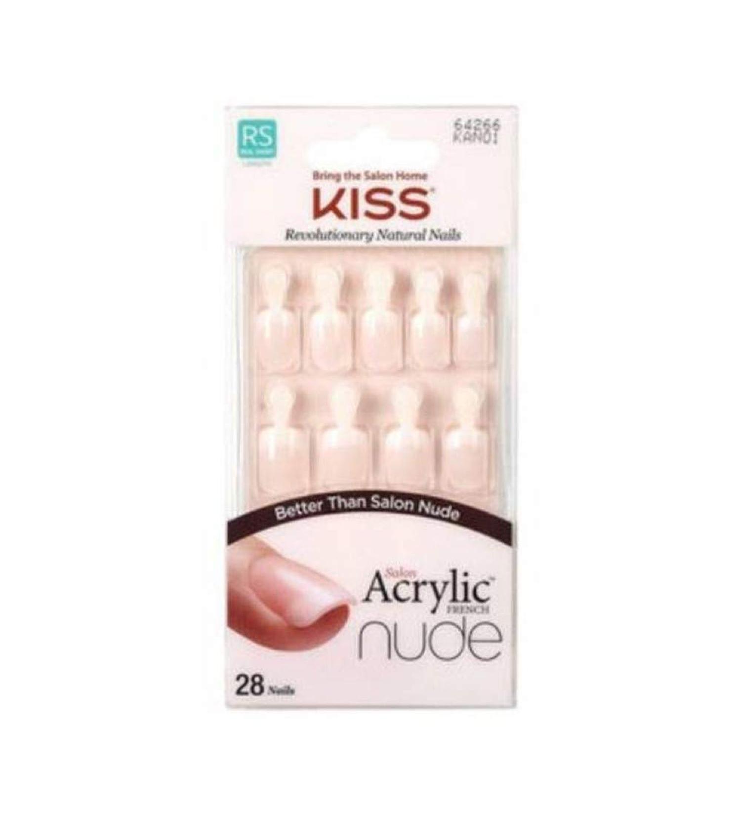 **NEW** KISS SALON ACRYLIC NUDE NAILS - BREATHTAKING (KAN01) - SHORT LENGTH