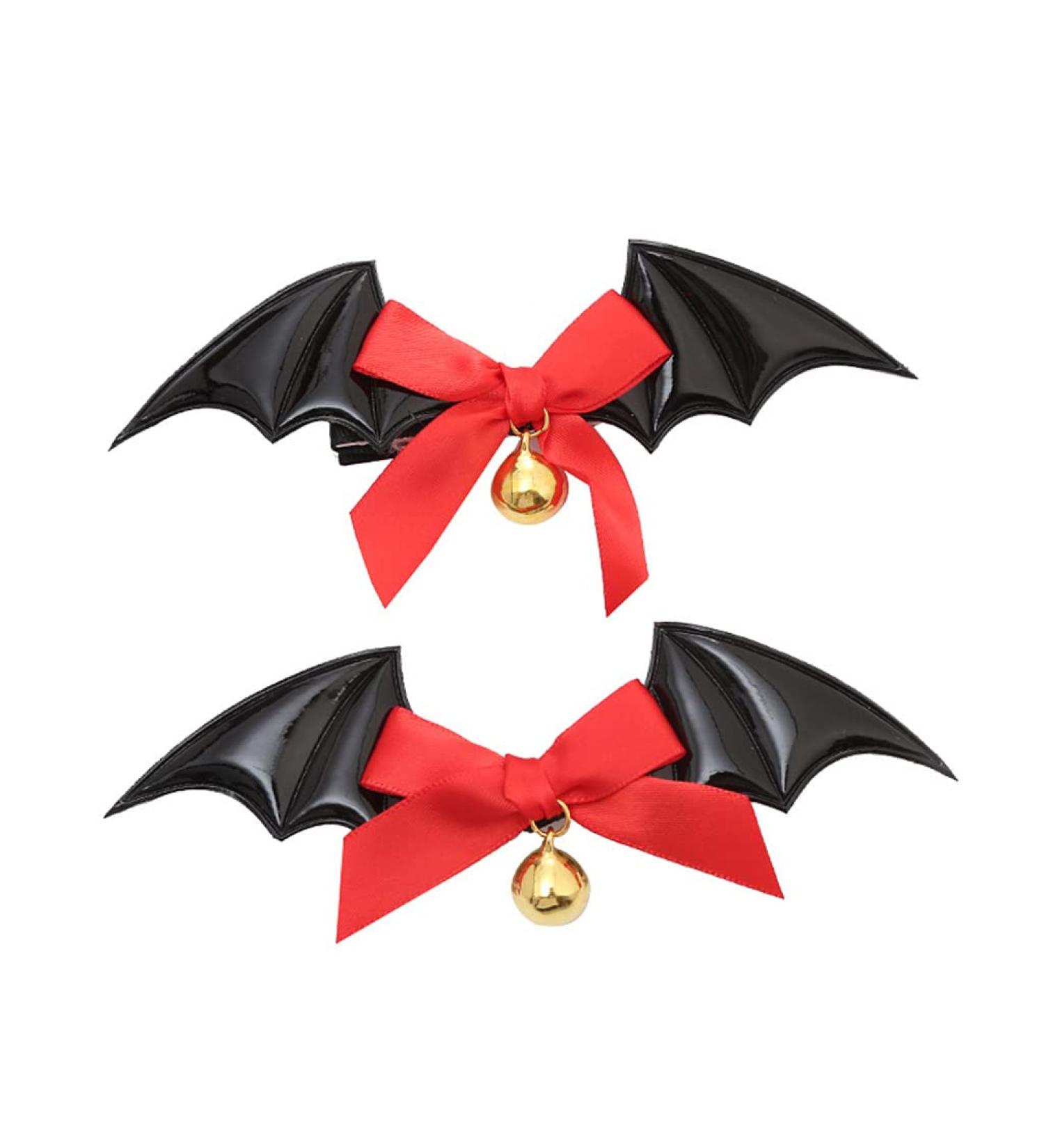 Devil Hair Clips with Bat Wings | Halloween Party Hair Accessories & Cosplay Hairpins - Buy Online on GoSupps.com