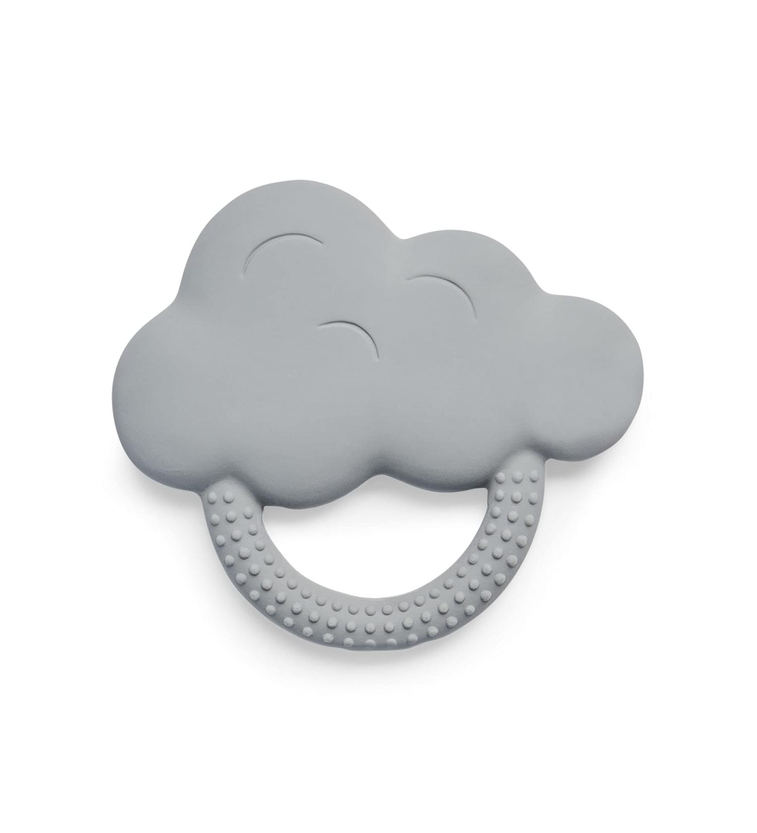 Jollin Natural Rubber Baby Teething Ring - Cloud Storm Gray BPA-Free & Pollutant-Free - Safe Baby Toy and Dental Aid - Buy Online on GoSupps.com