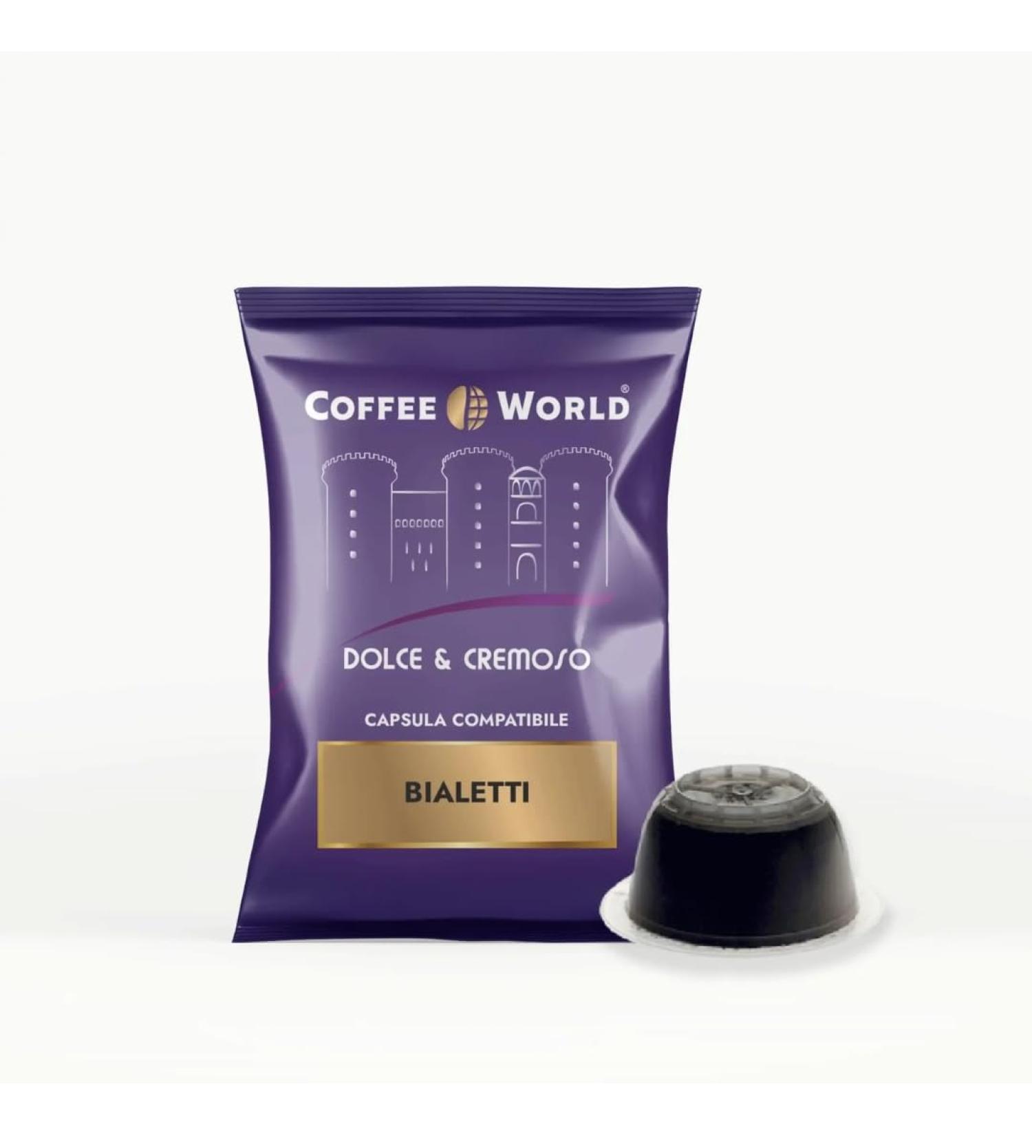  Coffee World COFFEE WORLD 75 capsules compatible with Bialetti * coffee machines smooth and creamy taste (1 pack of 75 individually wrapped capsules) - Buy Online on GoSupps.com
