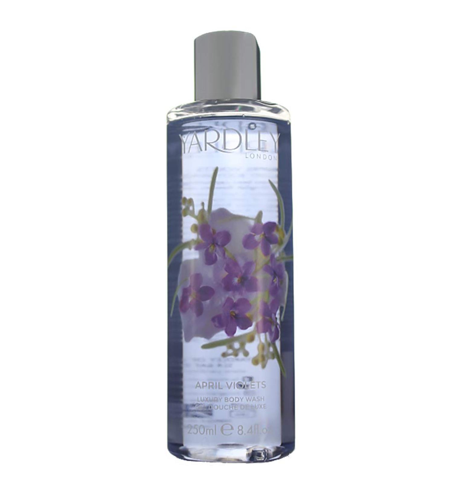 Yardley April Violets Luxury Body Wash 250ml - Indulge in Floral Fragrance | International Shipping Available - Buy Online on GoSupps.com