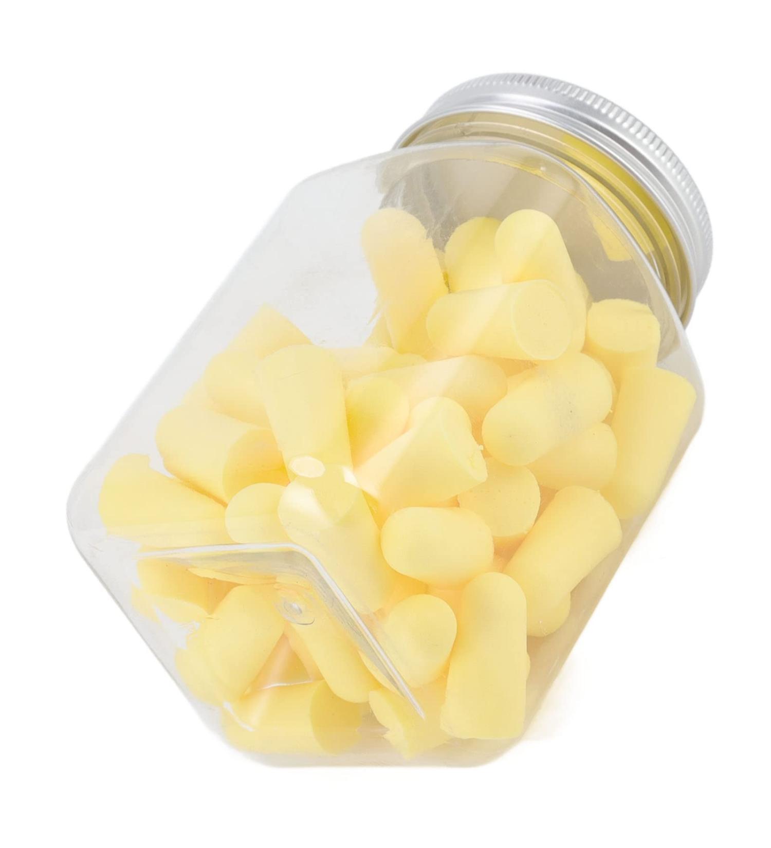 Foam Ear Plugs for Noise Reduction - 60 Pcs Soft Sound Blocking Earplugs for Concerts Travel and Sleeping - Yellow - Buy Online on GoSupps.com