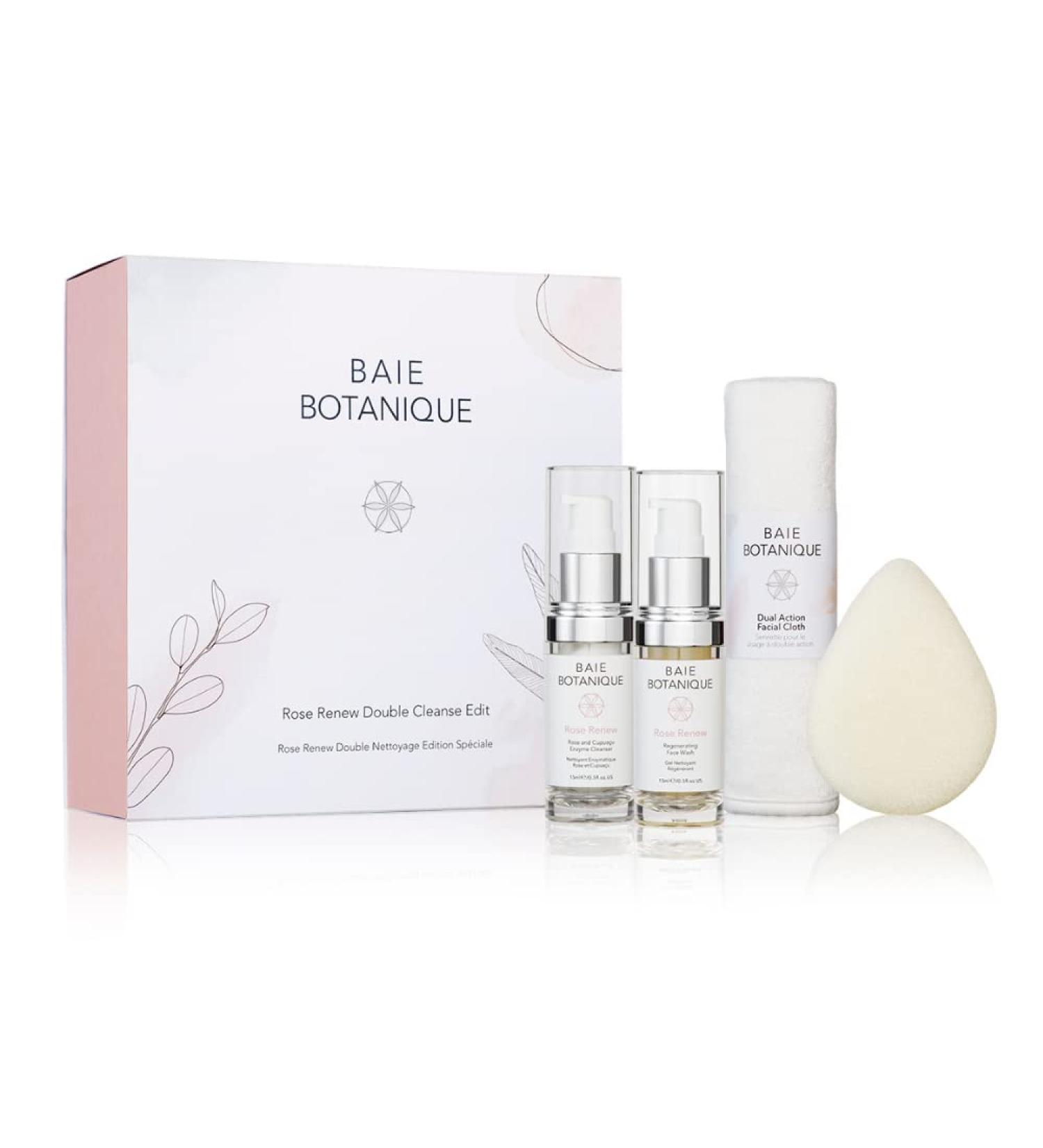 Baie Botanique Rose Renew Double Cleanse Set | Natural Vegan Organic Luxury Skincare for All Skin Types - Buy Online on GoSupps.com
