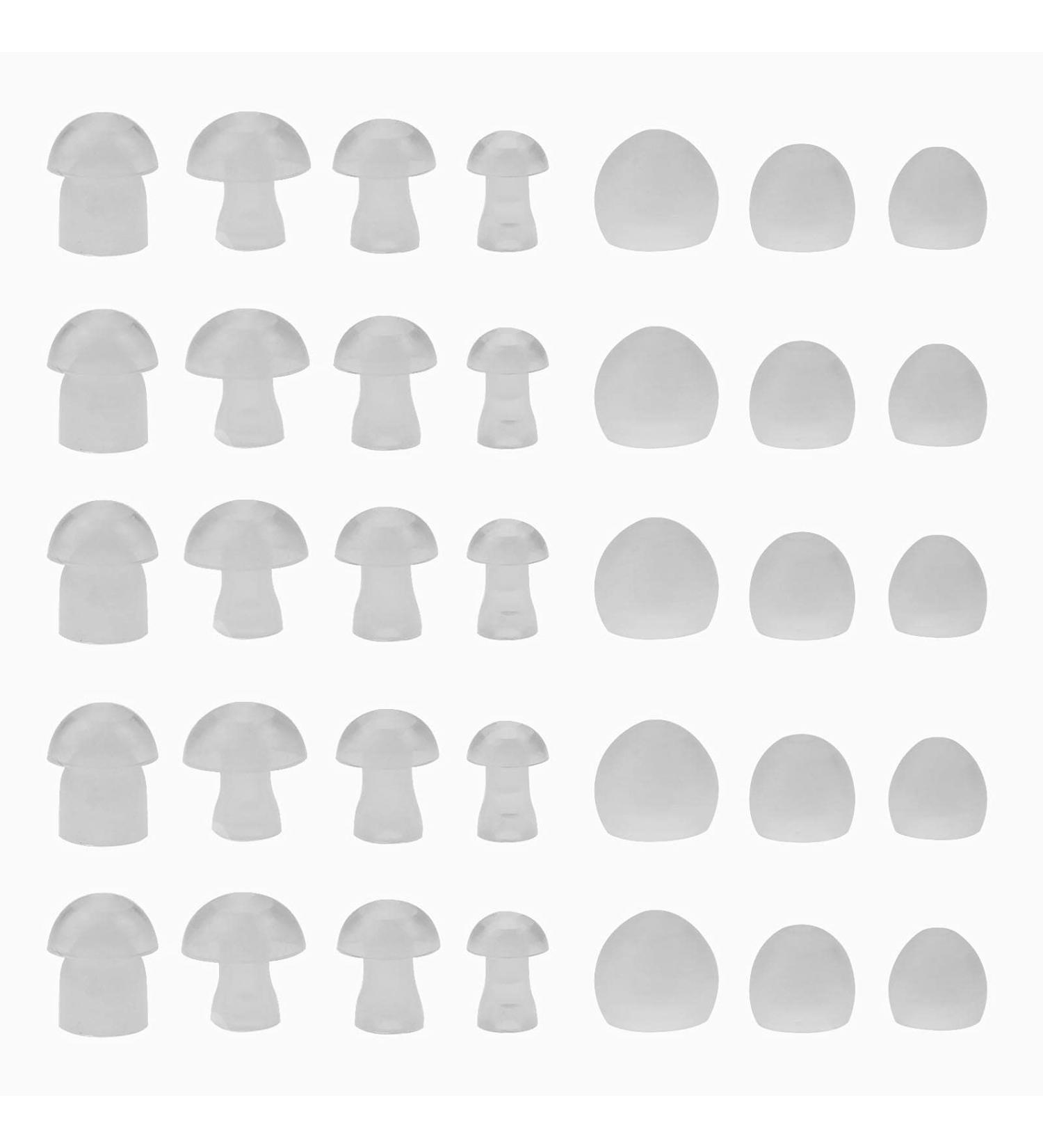 eMagTech 35-Piece Silicone Earplugs & Hearing Aid Domes | Universal Hearing Amplifier Spare Parts - International Shipping Available - Buy Online on GoSupps.com