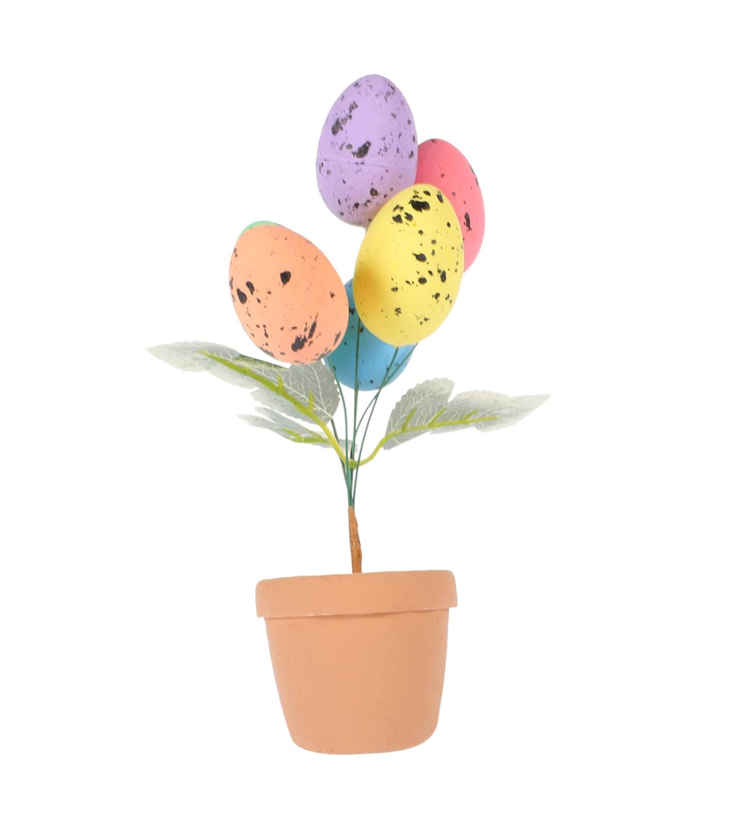 Alipis Easter Eggs Emblems Easter Centerpiece Decoration Egg Bonsai Ornaments Potted Plant Household Picture 2 19.00X7.00X7.00CM - Buy Online on GoSupps.com