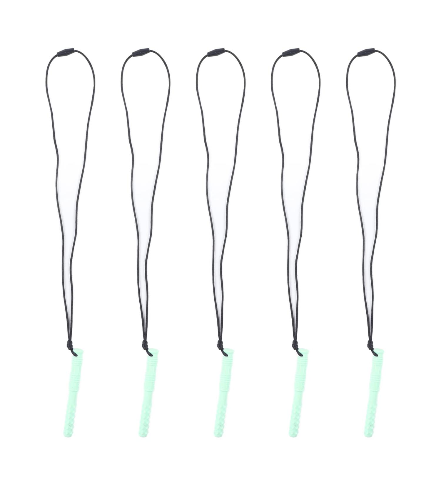 5pcs Baby Chew Necklace Silicone Sensory Necklace for Kids with ADHD Autism Anxiety - Mint Green - Buy Online on GoSupps.com