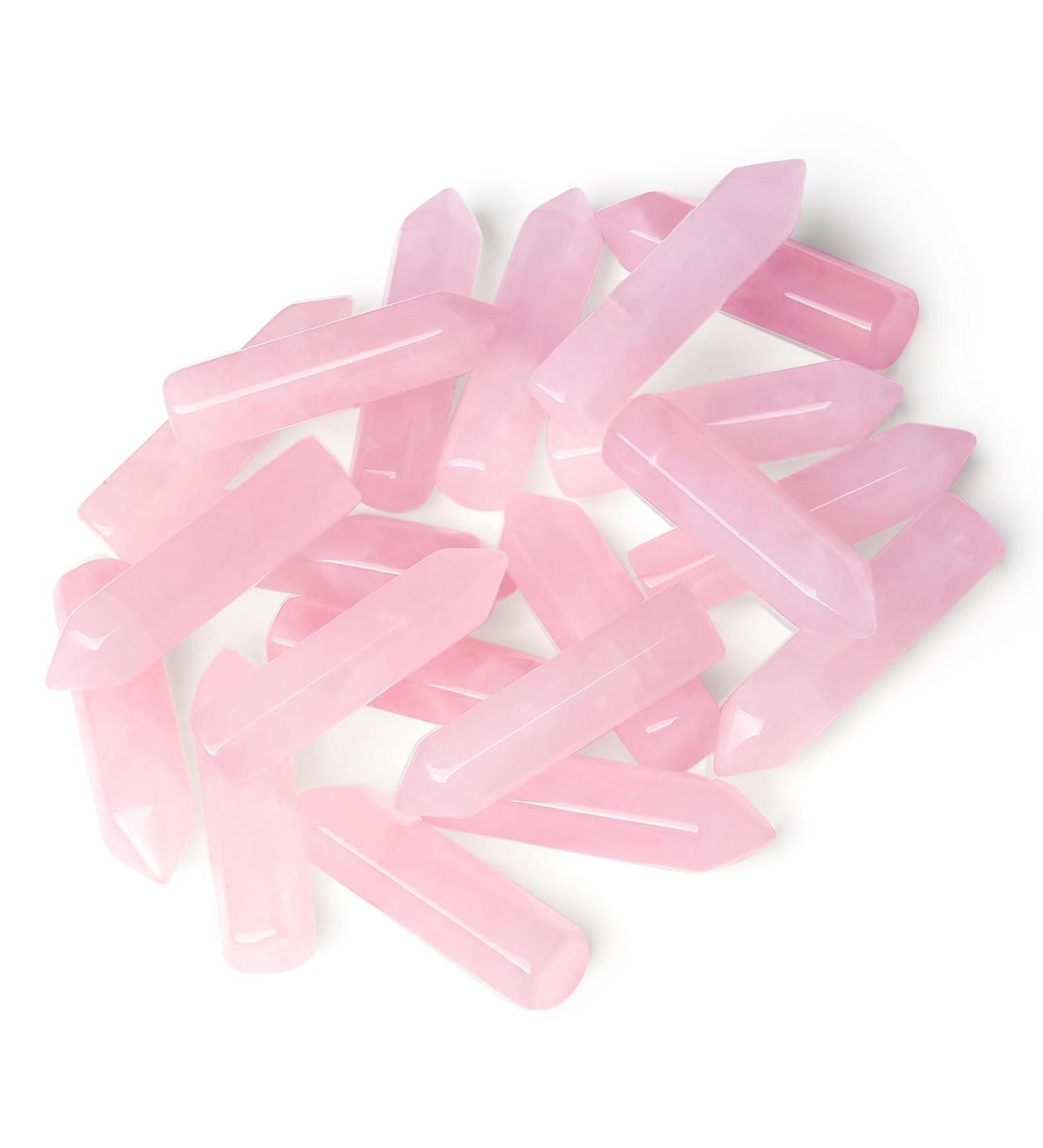 MAIBAOTA Rose Quartz Healing Crystals Gifts Wands Hexagonal Pointed Gemstones Set Bulk for Women Beginner Chakra Stones Nature Reiki Spiritual Energy Balancing Protection Crystal 10pcs - Buy Online on GoSupps.com