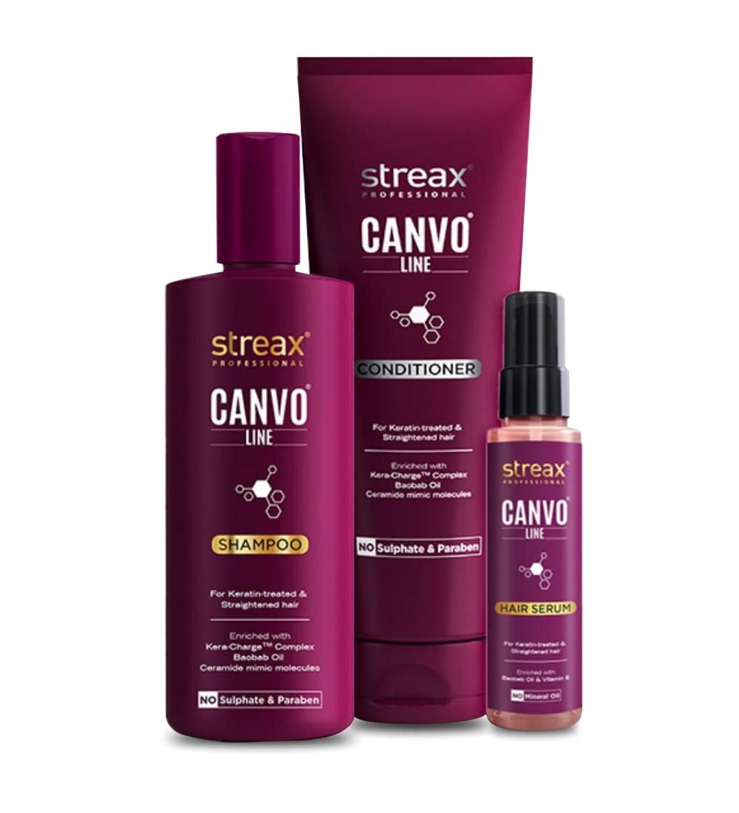 Pro Canvo Line Shampoo Conditioner & Serum for Straightened Hair | Best International Shipping - Buy Online on GoSupps.com