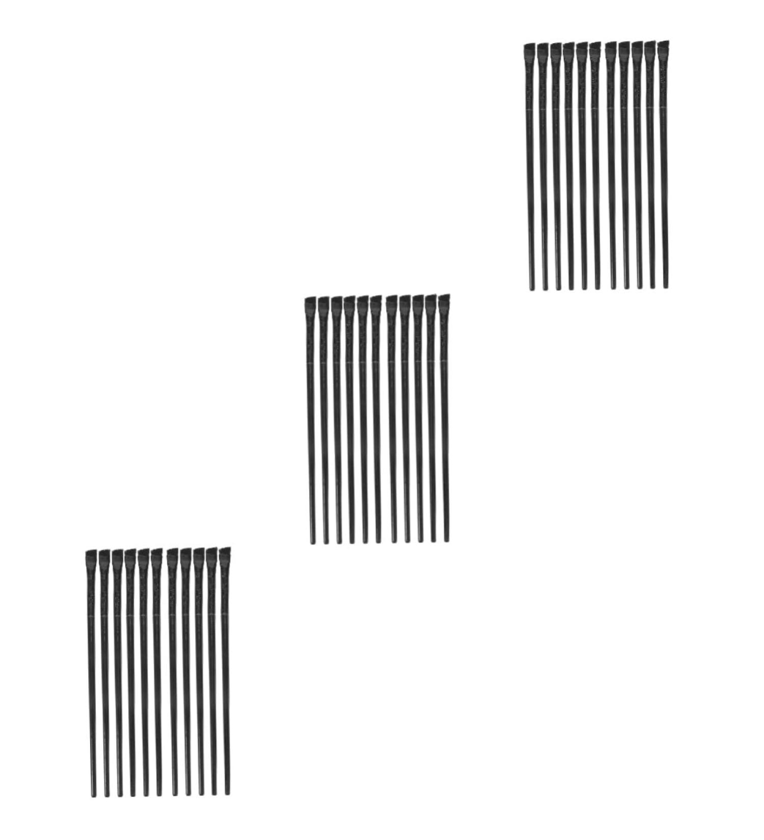 Baluue 36 Pcs Eyeliner Brush Eye Shadow Brush Flat Makeup Brushes Winged Makeup Brush Eyeshadow Black  - Buy Online on GoSupps.com