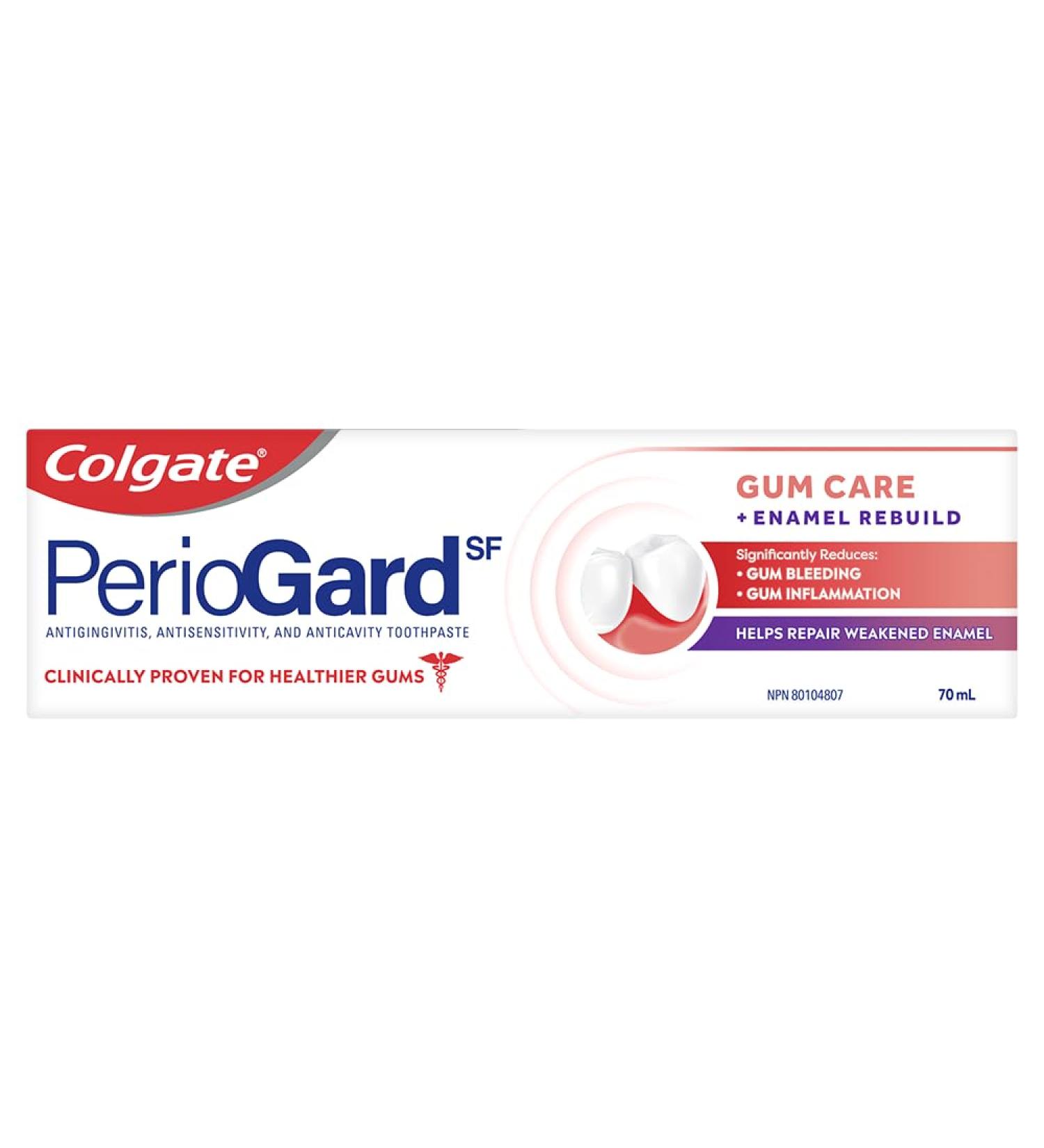 Colgate PerioGard SF Toothpaste Gum Care + Enamel Rebuild Fluoride Toothpaste 70mL - Buy Online on GoSupps.com
