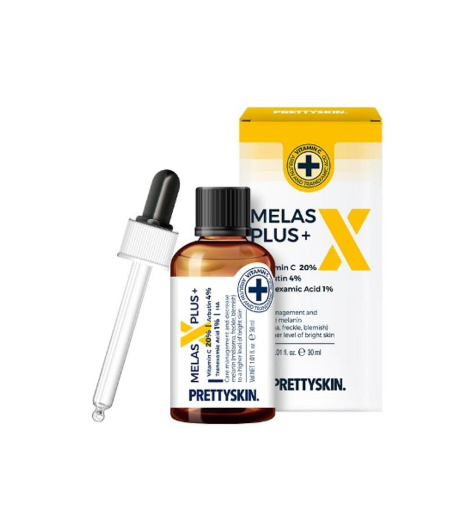 Buy PS.PRETTYSKIN Low pH Vitamin C MelasX Plus Ampoule - 30ml | Pure Vitamin C for Wrinkles Freckles & Blemish Care | Non-Sticky Oil Formula - International Shipping Available - Buy Online on GoSupps.com