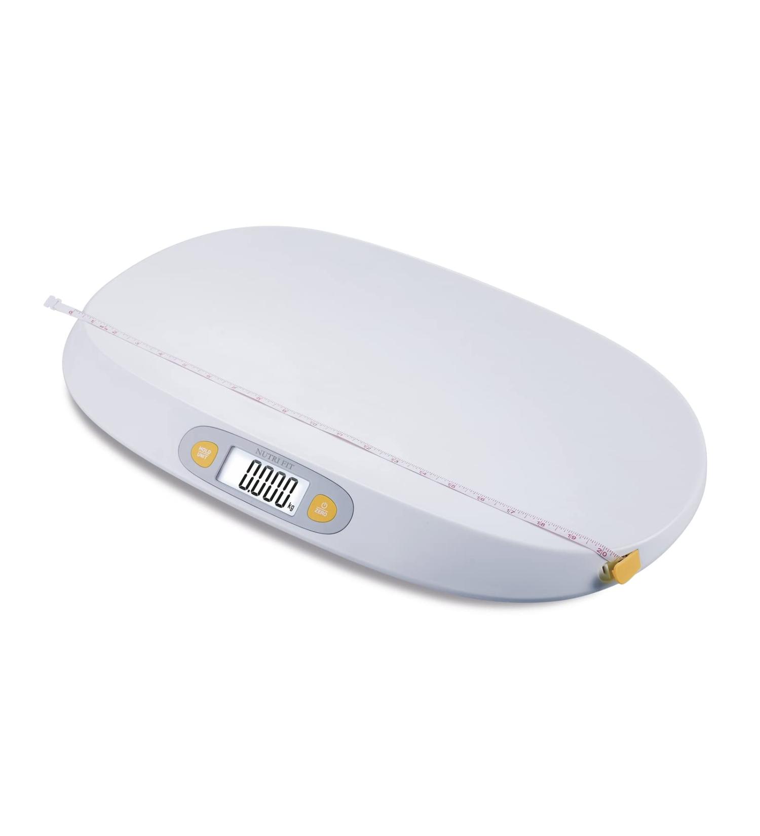 NUTRI FIT Digital Baby Scale Pet Scale Max 25kg/55lb Accurate Body Weight Height Measure with 5ft Measuring Tape Weighing in Pounds and Ounces for Newborn Babies Infants Toddlers Pets - Buy Online on GoSupps.com