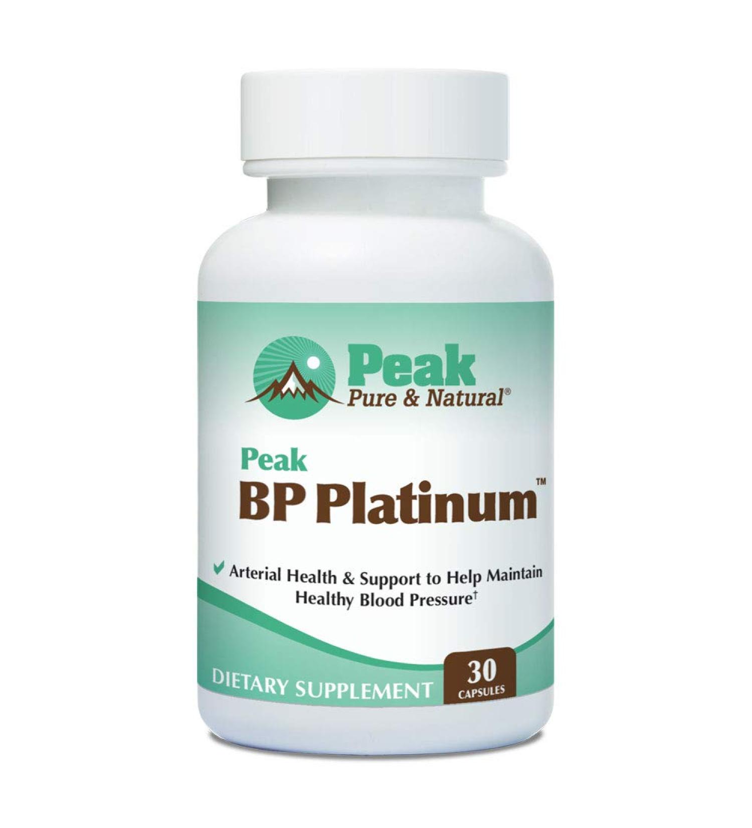 Peak BP Platinum Blood Pressure Supplement with MegaNatural-BP Grape Seed - 30 Capsules - Buy Online on GoSupps.com