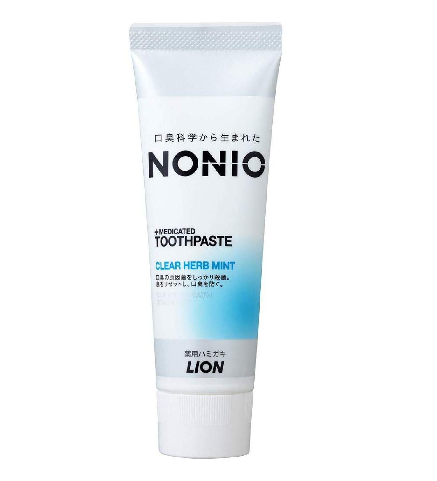 Lion Nonio Tooth Paste 130g - Clear Herb Mint (Green Tea Set)