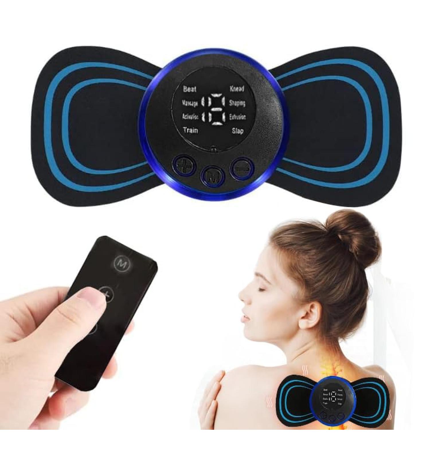 Portable Neck Massage Device - EMS Shoulder & Cervical Relief 8 Modes USB Mini Massager - Buy Online on GoSupps.com