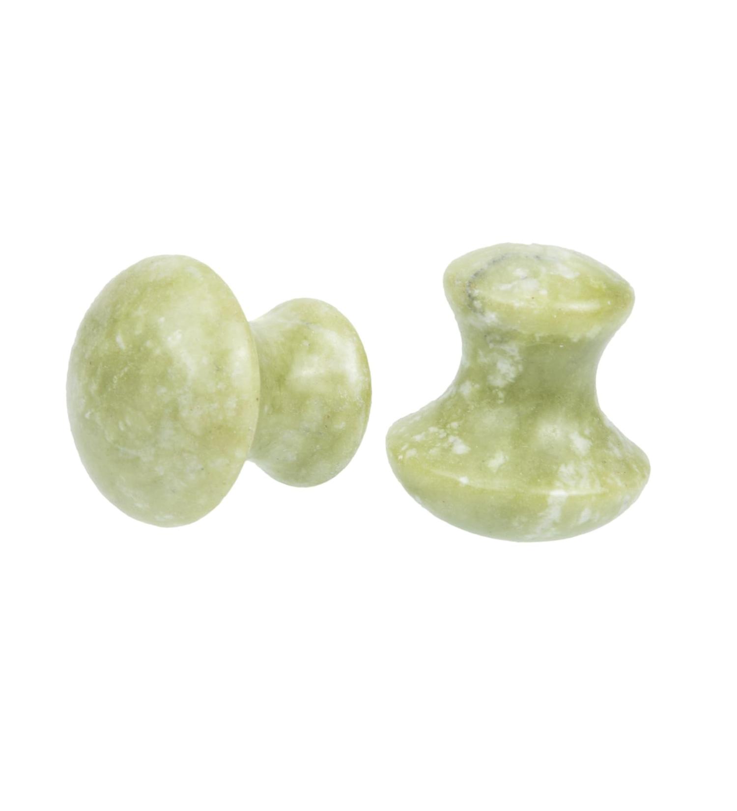 Mikinona 2pcs Neck Massager Tool Face Massager Eye Massager Eye Face Beauty Massagers Roller Rose Quartz Jade - Buy Online on GoSupps.com