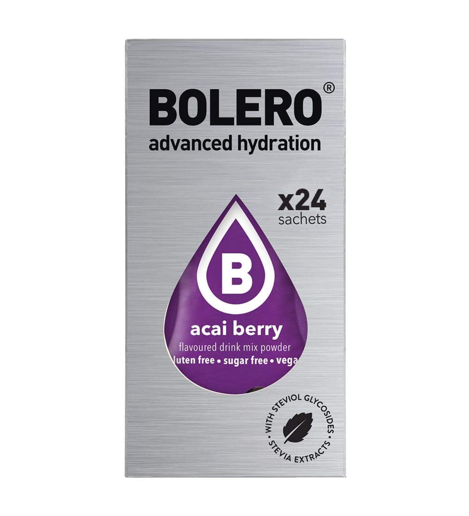 Bolero ACAI BERRY 24x3g | Sugar-free juice powder sweetened with stevia + vitamin C | Suitable for children and diabetics | Gluten-free and suitable for vegans | Taste - Buy Online on GoSupps.com