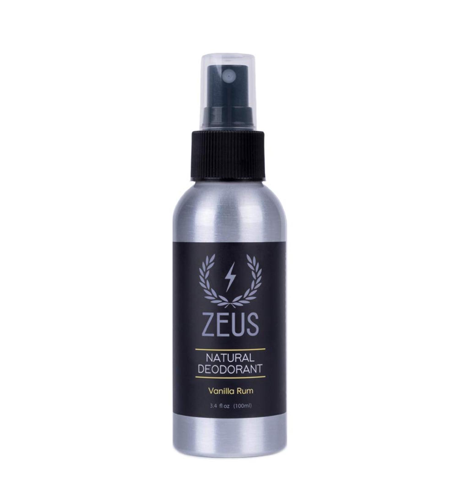 ZEUS Natural Deodorant Body Spray Aluminum Free for All Skin Types Vegan Friendly MADE IN USA (Vanilla Rum) - Buy Online on GoSupps.com