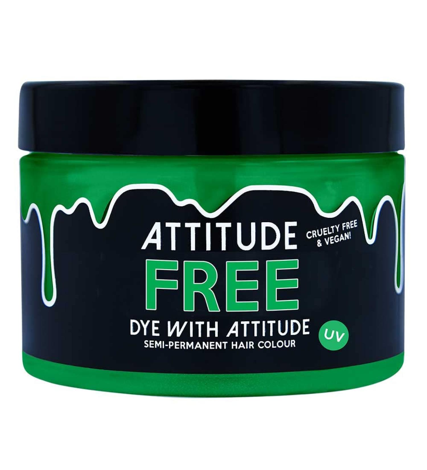  Attitude Holland Attitude Hair Dye | Vegan and cruelty-free semi-permanent hair dye with conditioner | Vibrant hair color for all hair types | Locally Produced | Color conditioner | Free UV Green | 135 ml - Buy Online on GoSupps.com
