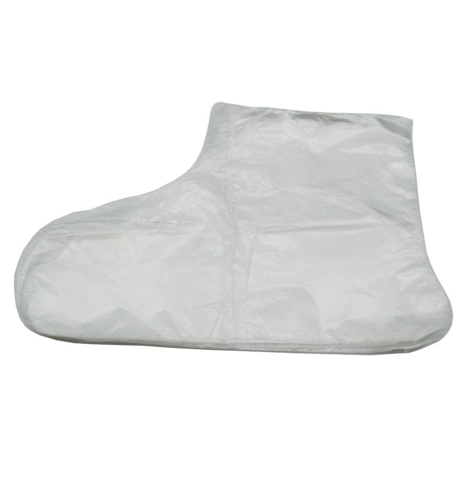 100 pcs Disposable Foot Covers for Paraffin Wax Therapy - Plastic Booties for Men and Women - Buy Online on GoSupps.com