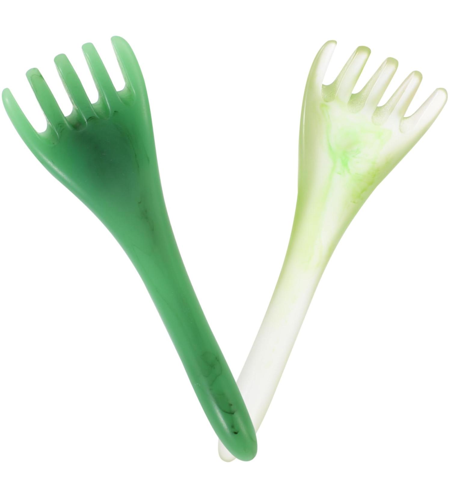 Baluue Gua Sha Face Massage Tools - 2-Piece Claw & Sparkling Head Scalp Massager - Acupuncture Pen for Neck & Skin Care - Green 16.5x5.5x3cm - Buy Online on GoSupps.com