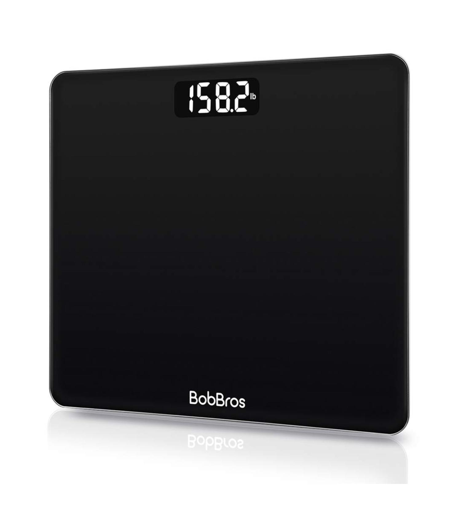 BobBros Precision Digital Bathroom Scale with Smart Step-on Technology - 400lb Capacity - Black - Buy Online on GoSupps.com
