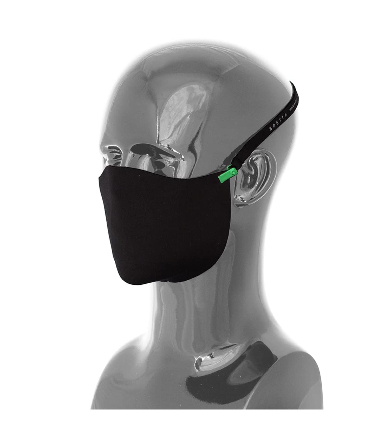 BRETTA ELON MASK - Washable & Breathable Green Mask with Colored Elastic Band | Multifunctional Patented Design for International Shipping - Buy Online on GoSupps.com