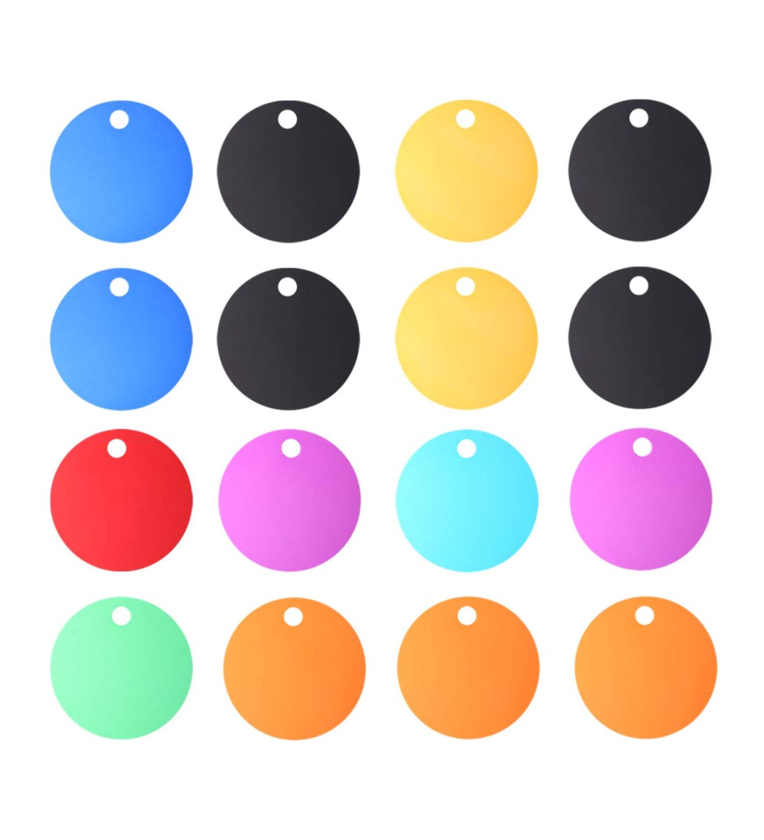 Milists 25 Pack Aluminum Alloy Round Blank Tags for Pet DIY - 3.5cm (1.4in) - Ideal Traction Rope Accessories - Buy Online on GoSupps.com