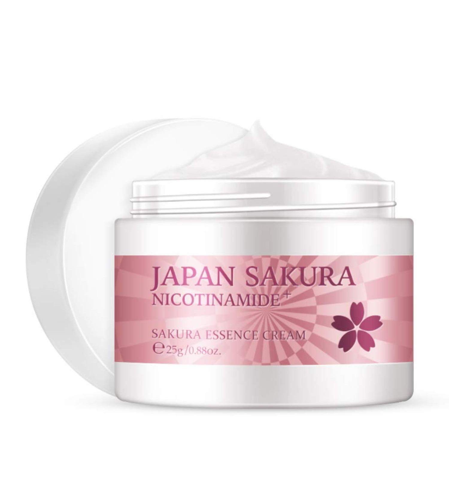 Allbestaye Sakura Essence Cream with Hyaluronic Acid Nicotinamide Vitamin C Anti-Aging Moisturizer - Buy Online on GoSupps.com
