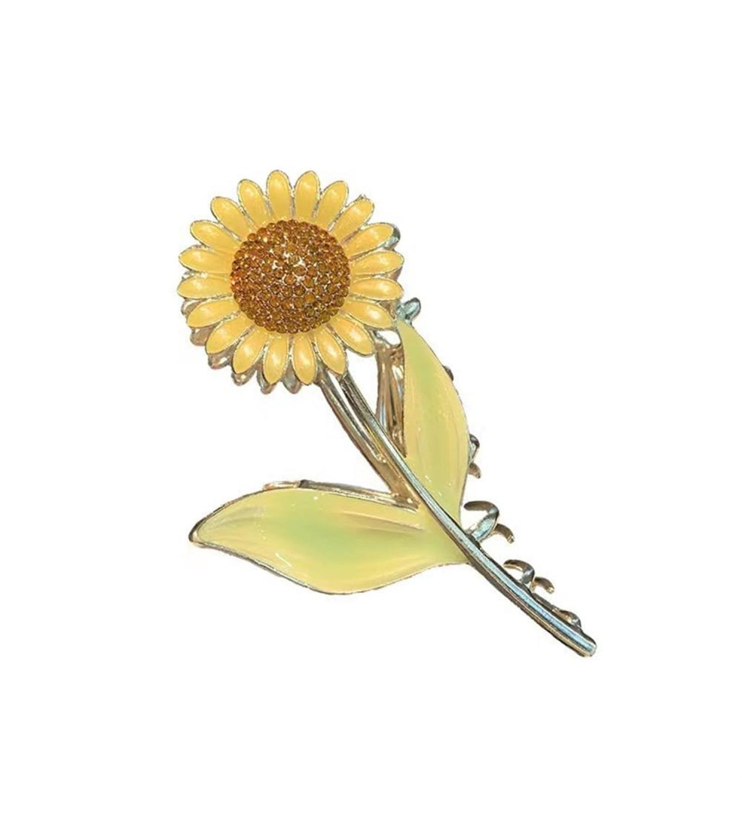 yangzerang Sunflower Hair Claw Clips Women's Sunflower Hair Claw Clips Floral Metal Hair Clips Nonslip Elegant Flower Hair Claw - Buy Online on GoSupps.com