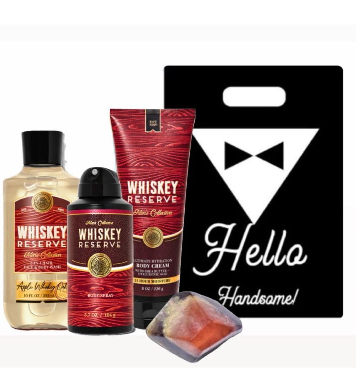 Bath & Body Works - Men's Collection - 3 Piece Bundle - Spray - Body Cream - Shower Gel and Diamond Soap (Whiskey Reserve) - Buy Online on GoSupps.com